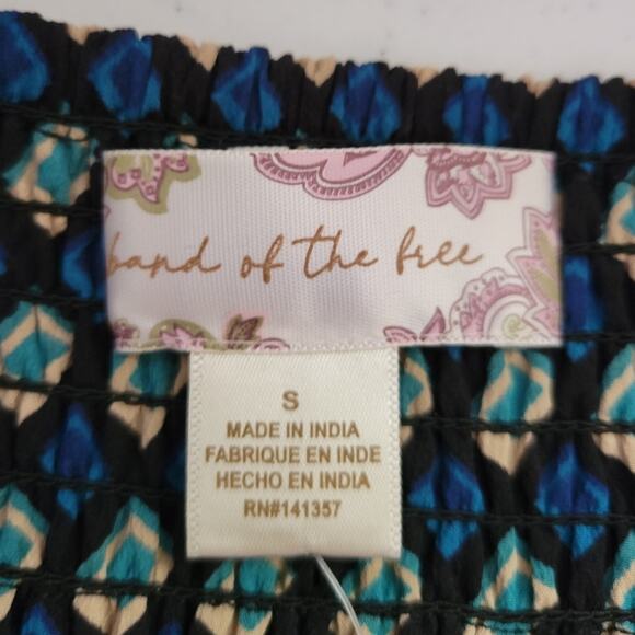 NWT Band of the Free Colette Teal Diamond Mini Skirt Women's S Mod‎ 60's Vibe - Picture 5 of 9